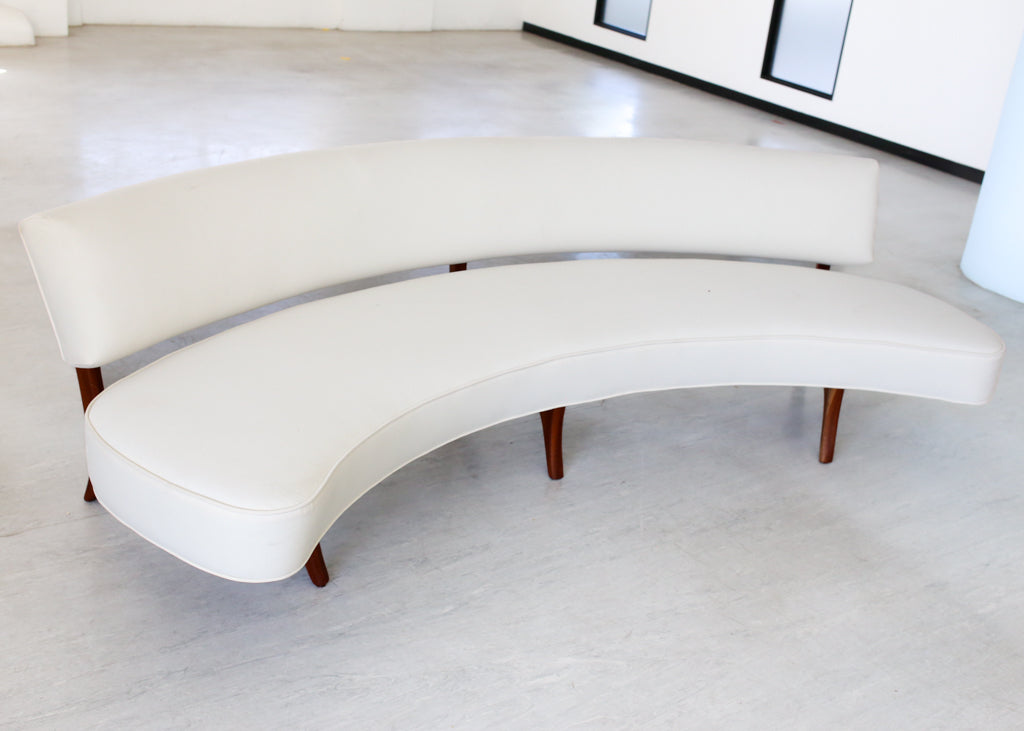 Rare Floating Curved Sofa by Vladimir Kagan