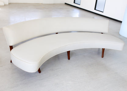 Rare Floating Curved Sofa by Vladimir Kagan