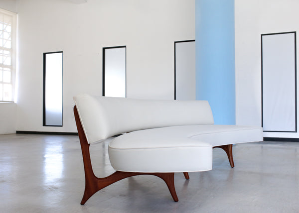 Rare Floating Curved Sofa by Vladimir Kagan