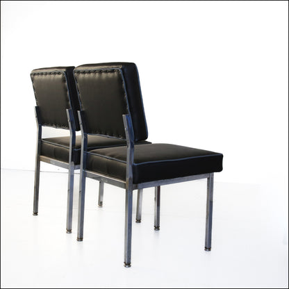 Vinyl and Chrome Waiting Room Chairs