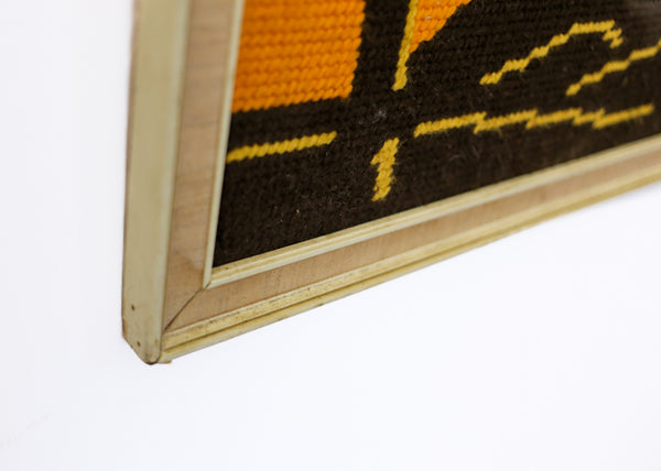 Mid-century Retro Cross Stitch Sunset