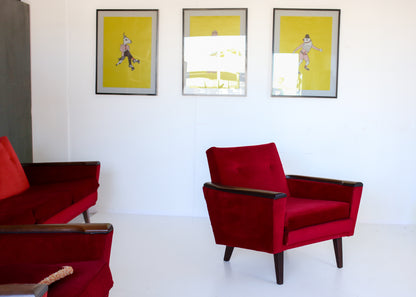 Pair of Airflex Armchairs with Original Drylon Upholstery