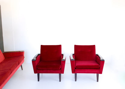 Pair of Airflex Armchairs with Original Drylon Upholstery