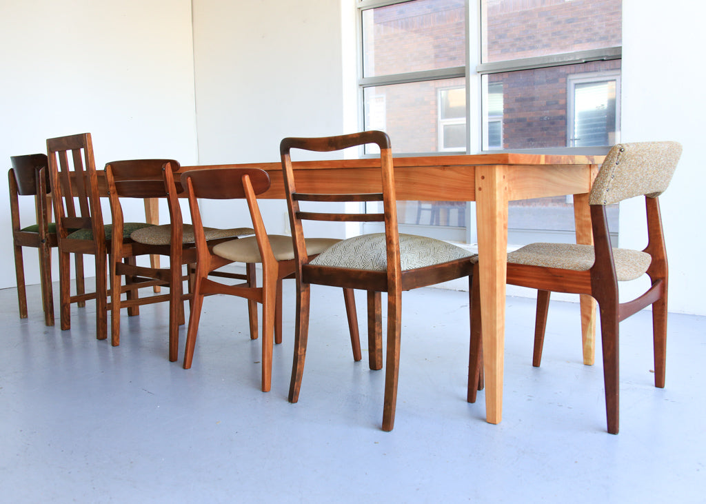 A Mix Vintage Dining Chairs, priced per chair