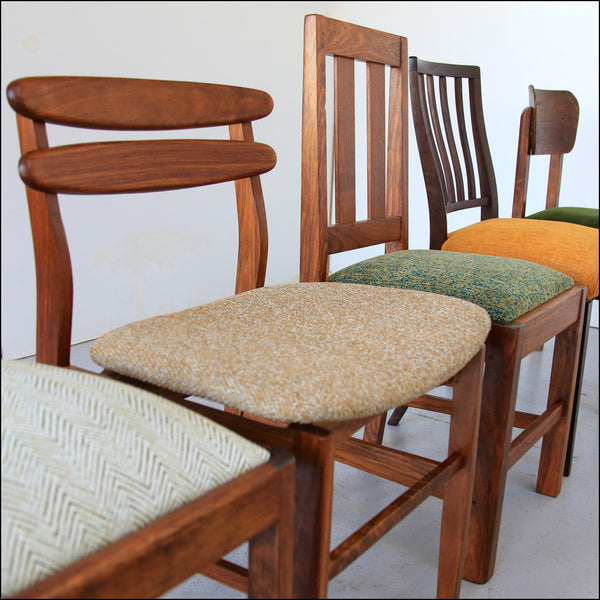 A Mix Vintage Dining Chairs, priced per chair
