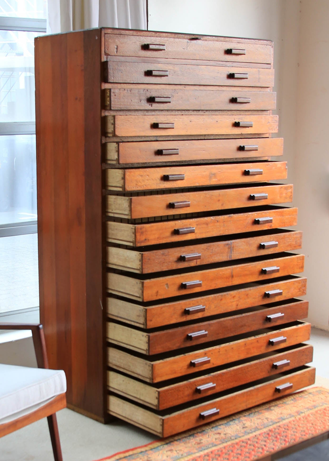 Tall Bank of Drawers