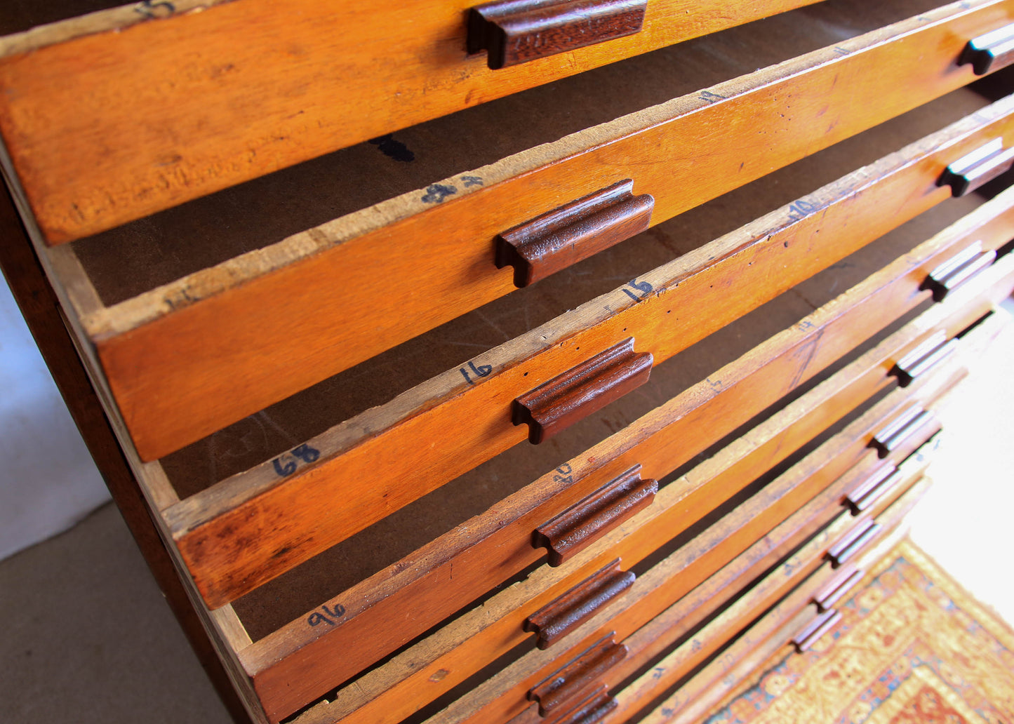 Tall Bank of Drawers