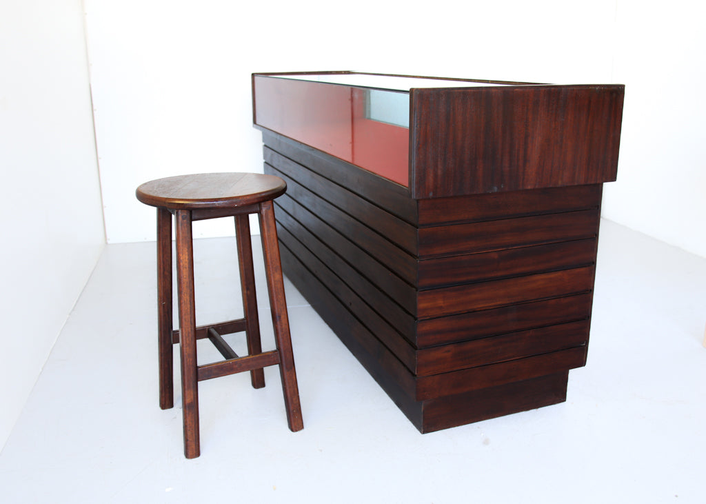 Vintage Shop Counter with Display Case