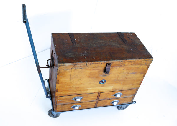 Vintage Tool Cabinet on a Steel Trolley