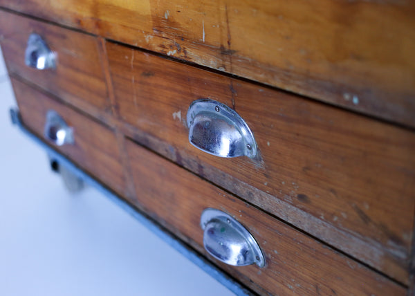 Vintage Tool Cabinet on a Steel Trolley