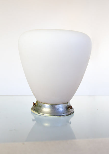 White Glass Ceiling Lamp with Fitting