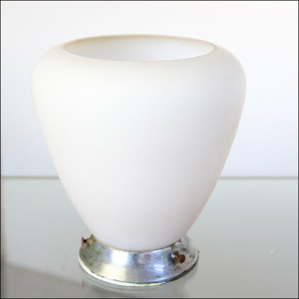 White Glass Ceiling Lamp with Fitting