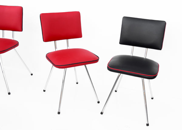 Set of Six Vintage Diner Chairs