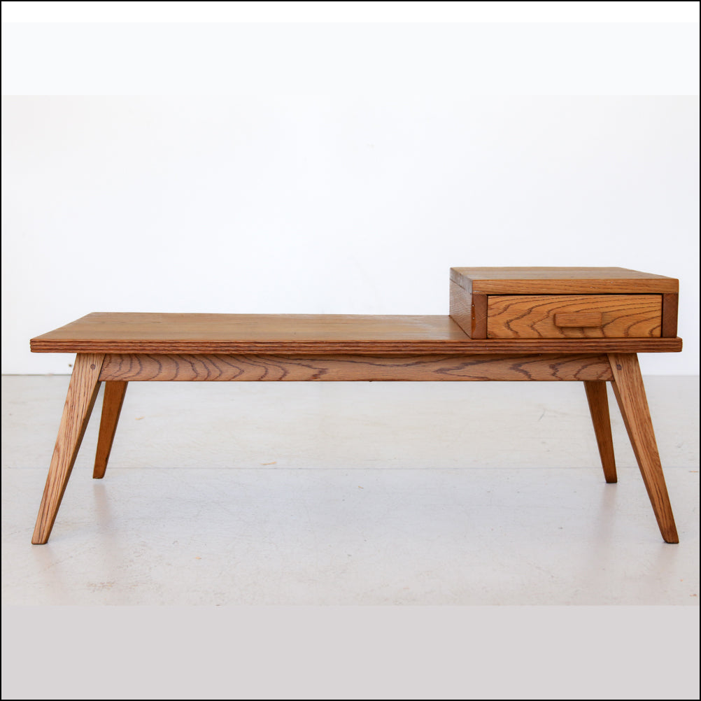 Vintage Solid Oak Telephone Table