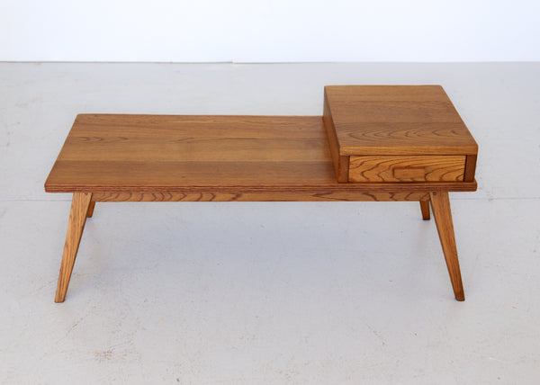 Vintage Solid Oak Telephone Table