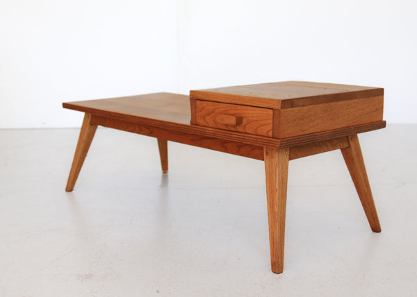 Vintage Solid Oak Telephone Table