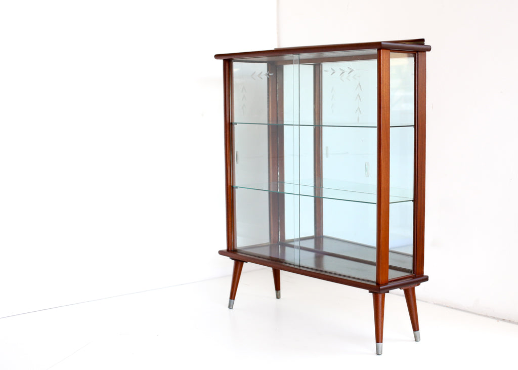 Solid Wood Mid-century Display Case