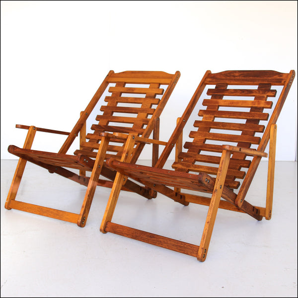 A Pair of Vintage Deck Chairs