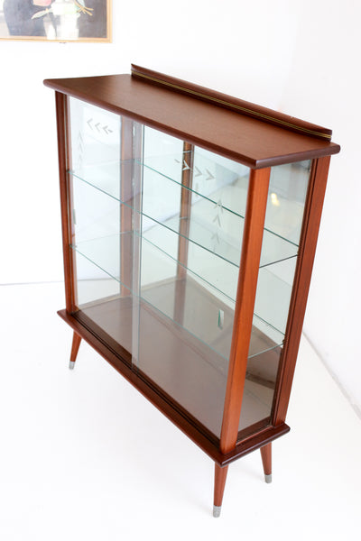 Solid Wood Mid-century Display Case