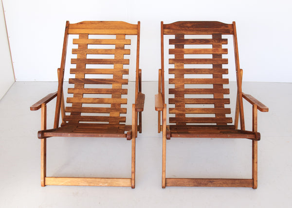 A Pair of Vintage Deck Chairs