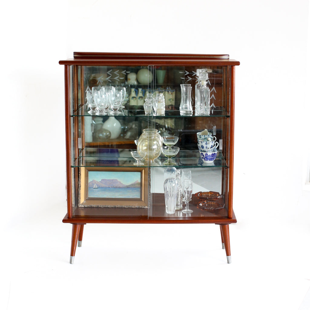Solid Wood Mid-century Display Case