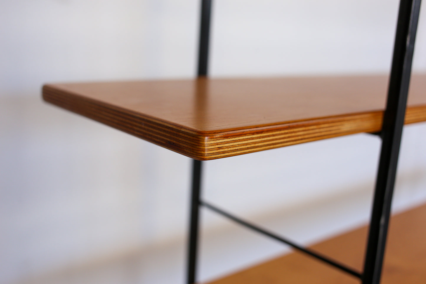 Steel Ladder and Birch Ply Wood Shelf - six tiers