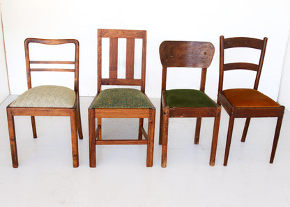 A Mix Vintage Dining Chairs, priced per chair
