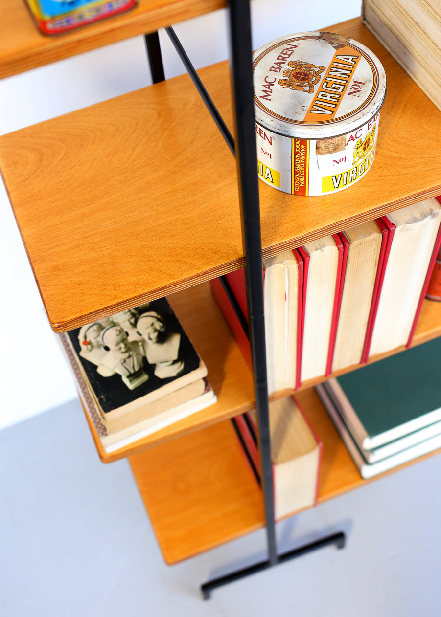 Steel Ladder and Birch Ply Wood Shelf - six tiers