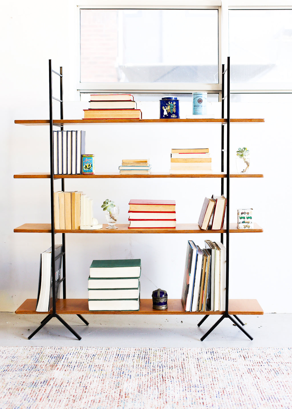 Steel Ladder and Birch Ply Wood Shelf - four tiers