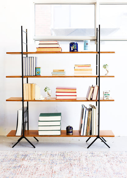 Steel Ladder and Birch Ply Wood Shelf - four tiers