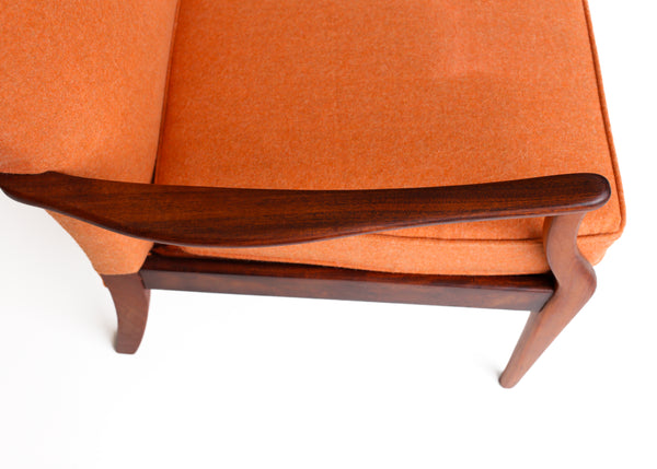 Sapele Frame Mid-century Armchair