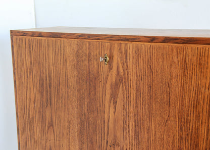 Vintage Modern Solid Oak Secretaire