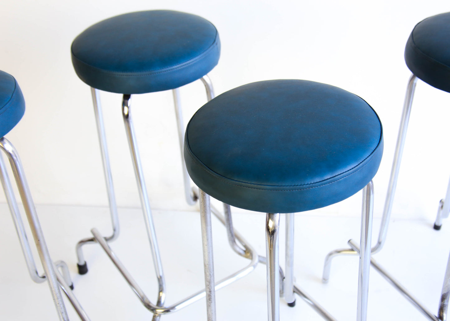 Vintage Chrome Kitchen Stools - priced per piece