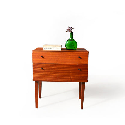 Mid-century Bedside Cabinet with Two Drawers