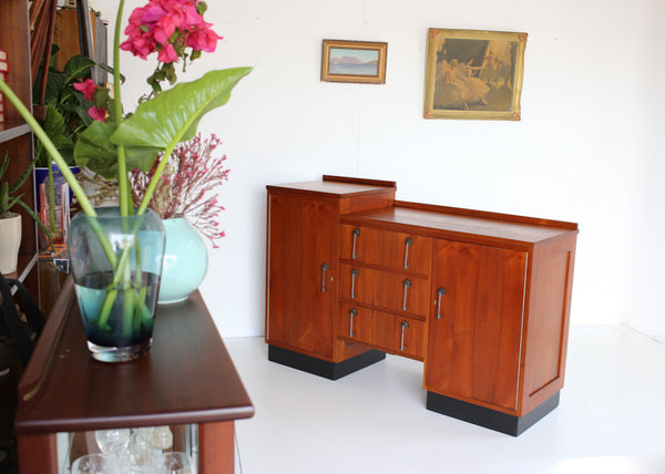 Solid Wood Art Deco Sideboard