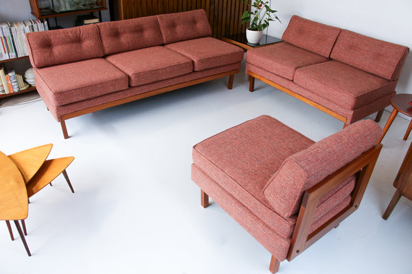 Six Seat Mid-century Corner Sofa