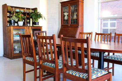 Eight Vintage Arts and Crafts Dining Chairs