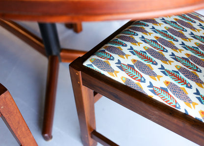 Eight Vintage Arts and Crafts Dining Chairs