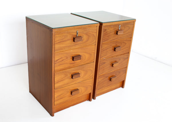 A Pair of Bedside Pedestals with Drawers