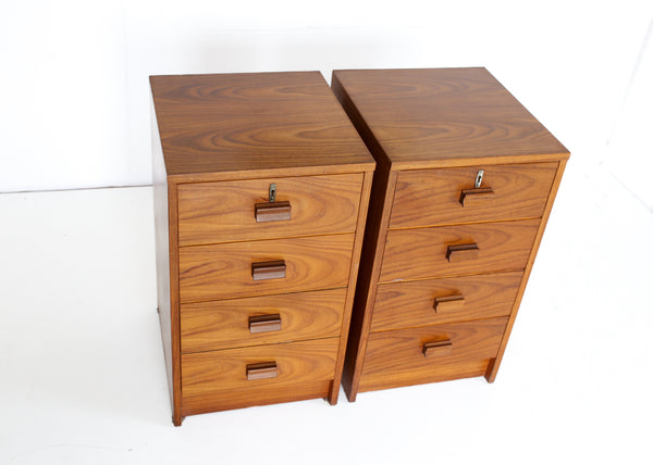 A Pair of Bedside Pedestals with Drawers