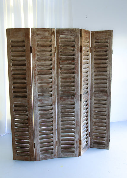 Solid Wood Louvre Screen – Huisraad Modern