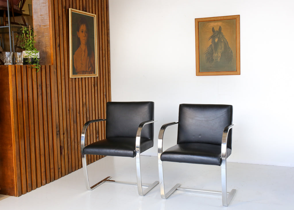 A Pair of 'Brno' Style Chairs by Mies van der Rohe