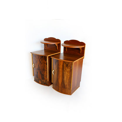 A Pair of Art Deco Bedside Cabinets
