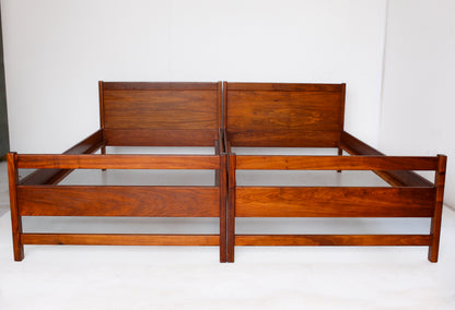 Solid Kiaat Single Bed Frames - two available