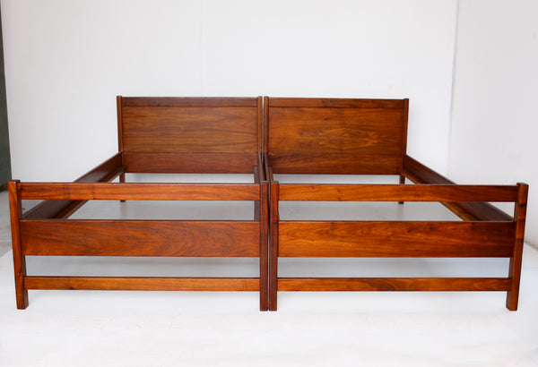 Solid Kiaat Single Bed Frames - two available