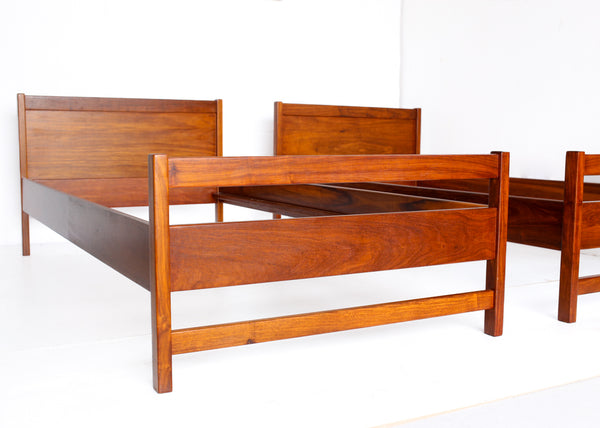 Solid Kiaat Single Bed Frames - two available