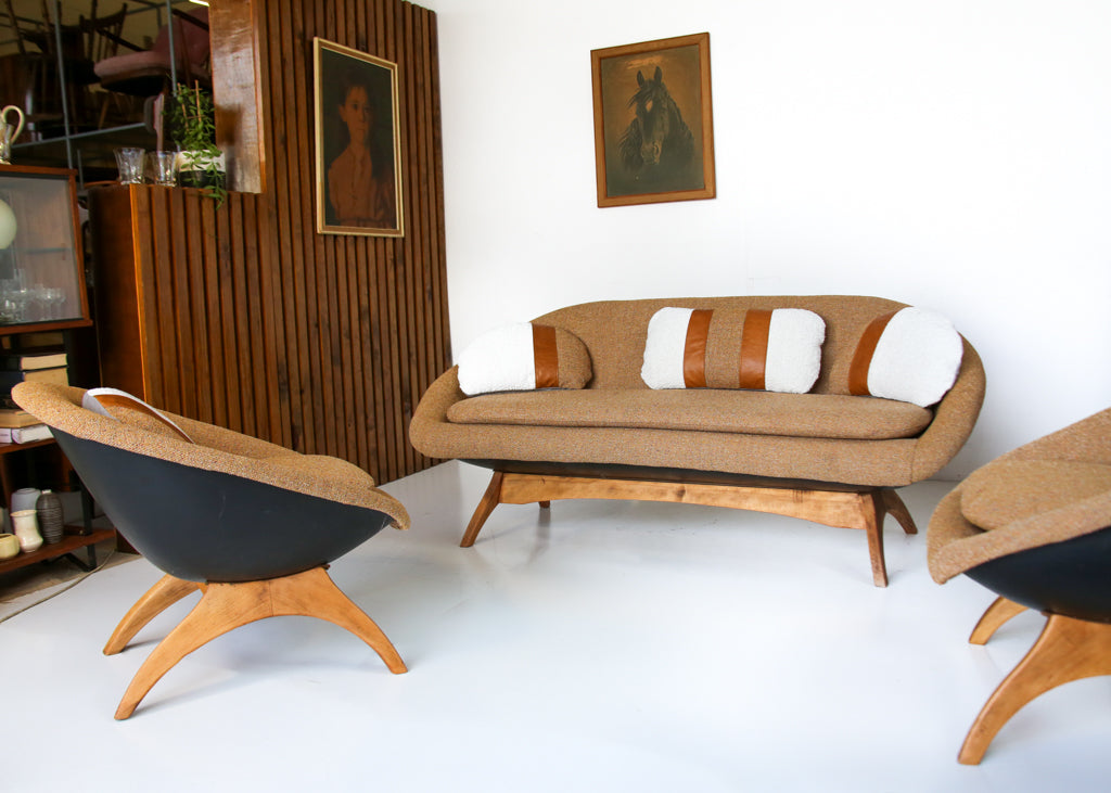 Mid-century Lurashell Style Tub Sofa