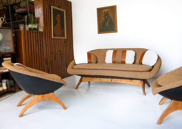 Mid-century Lurashell Style Tub Sofa