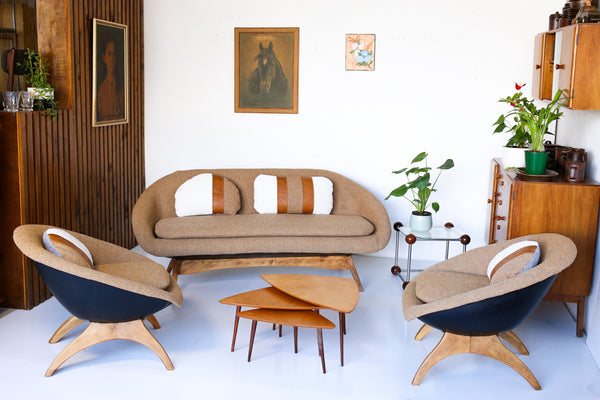 Mid-century Lurashell Style Tub Sofa