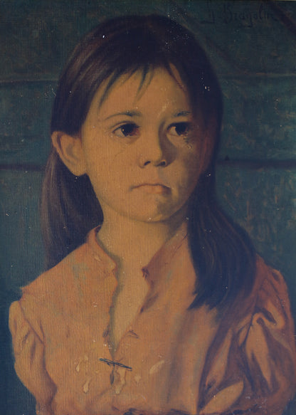 Vintage Crying Girl Print